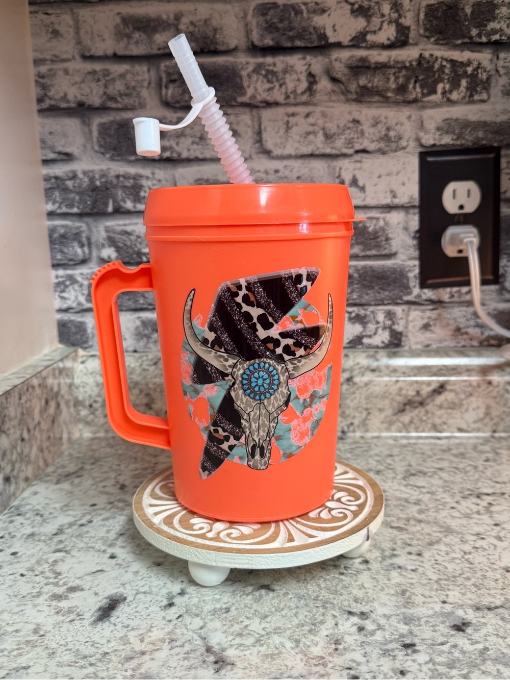 34oz plastic insulated tumbler